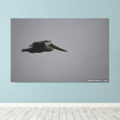 Half Moon Bay Fierce Pelican III - verpakt canvas Afdruk (Insitu (Houten vloer))