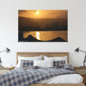 Half Moon Bay Marina Sunrise IV - verpakt canvas (Insitu (Slaapkamer))