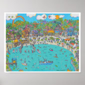 Half Moon Bay, Print Roatan, Honduras (Voorkant)