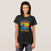 Half Moon Bay Retro Throwback Surf & Beach Souveni T-shirt (Voorkant volledig)