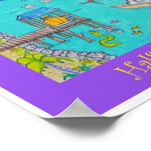 Half Moon Bay, Roatan Poster (Hoek)