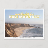 Half Moon Bay Wedding Save the Date Briefkaart (Voorkant)