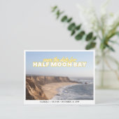 Half Moon Bay Wedding Save the Date Briefkaart (Staand voorkant)