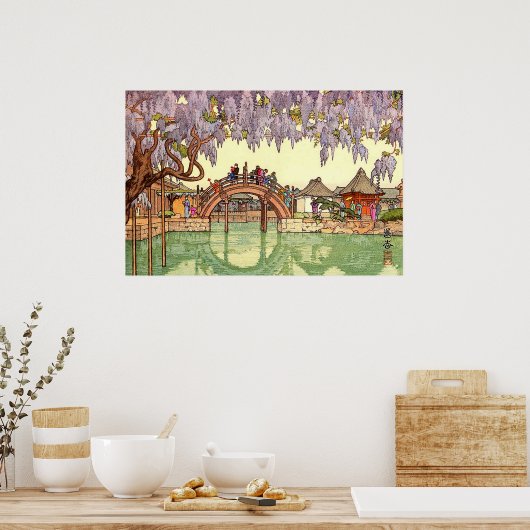 Half Moon Bridge Yoshida Toshi 1941 Poster (Keuken)