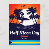 Half Moon Cay Bahamas - Retro  80's Briefkaart (Voorkant)