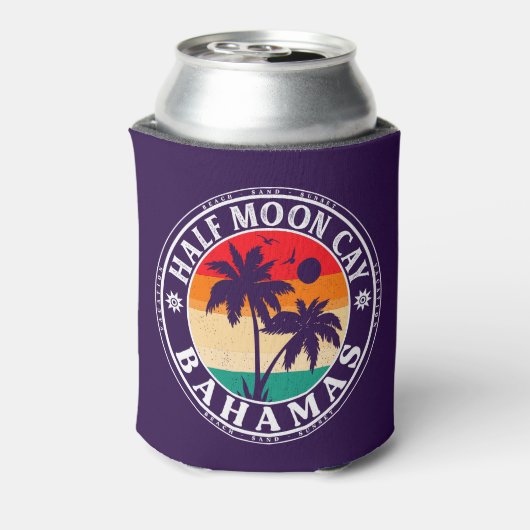 Half Moon Cay Bahamas - Retro  80s Souvenir Blikjeskoeler (Blikje Achterkant)