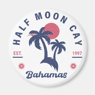 Half Moon Cay Bahamas - Retro 80s Souvenir Magneet