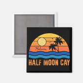 Half Moon Cay Bahamas - Retro  80s Souvenir Magneet (Voorkant / Achterkant)