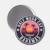 Half Moon Cay Bahamas - Retro 80s Souvenir Magneet (Voorkant / Achterkant)