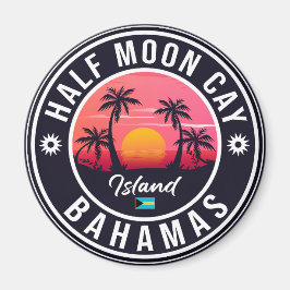 Half Moon Cay Bahamas - Retro 80s Souvenir Magneet