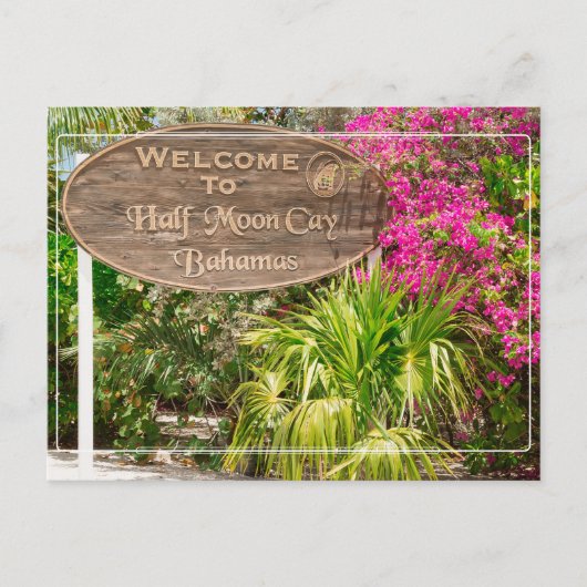 Half Moon Cay Welkom Bord Briefkaart (Voorkant)