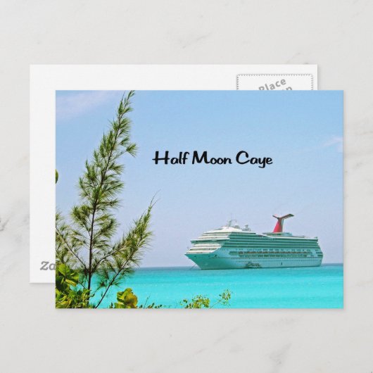 Half Moon Caye Bahamas Briefkaart (Voorkant / Achterkant)