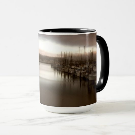 Half moonbay voor onevenwichtige pilotenhaven mok (Voorkant rechts)