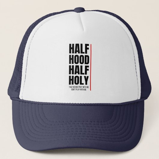 HALF MOTORHAUBE HALF HEILIGTUM TRUCKER PET (Voorkant)