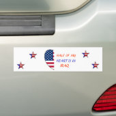 HALF MT HEART, BUMPER SICKER BUMPERSTICKER (Op auto)