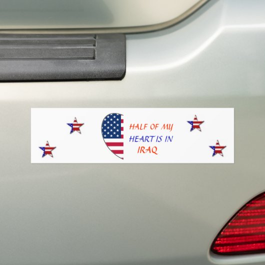 HALF MT HEART, BUMPER SICKER BUMPERSTICKER (Op auto)