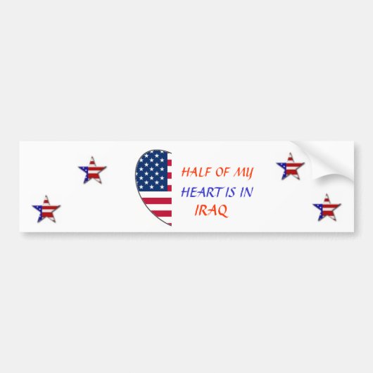 HALF MT HEART, BUMPER SICKER BUMPERSTICKER (Voorkant)