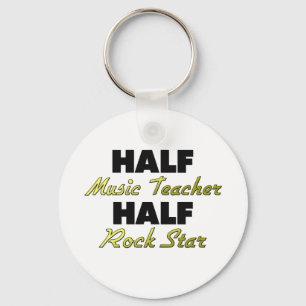 Half Music Teacher Half Rock Star Sleutelhanger