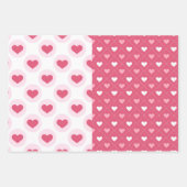 Half N Half Shabby Chic Roze Hart Mix Inpakpapier Vel (Voorkant 3)