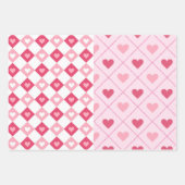 Half N Half Shabby Chic Roze Hart Mix Inpakpapier Vel (Voorkant 2)