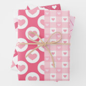 Half N Half Shabby Chic Roze Hart Mix Inpakpapier Vel (In situ)