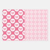 Half N Half Shabby Chic Roze Hart Mix Inpakpapier Vel (Voorkant)