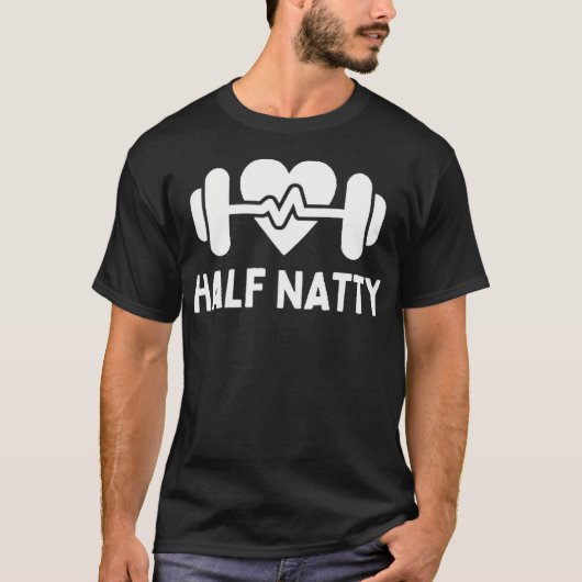 Half Natty Bodybuilder Funny Gym Funny Fitness Wer T-shirt (Voorkant)