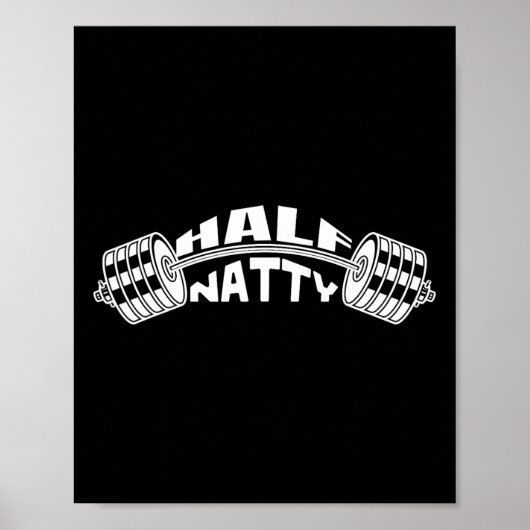 Half natty bodybuilder meme steroïden atletische f poster (Voorkant)