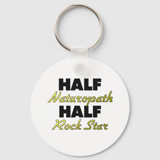 Half Naturopath Half Rock Star Sleutelhanger (Voorkant)