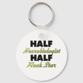 Half Neurobioloog Half Rock Star Sleutelhanger (Voorkant)