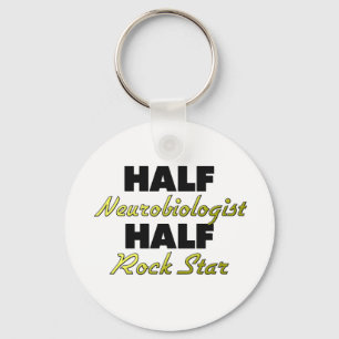 Half Neurobioloog Half Rock Star Sleutelhanger