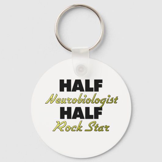Half Neurobioloog Half Rock Star Sleutelhanger (Voorkant)