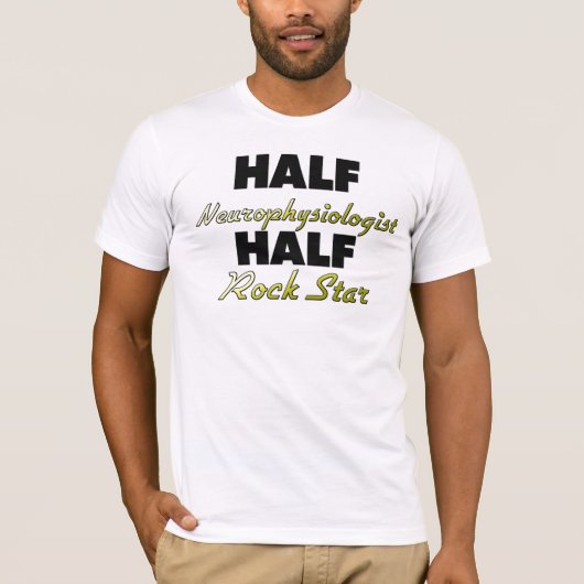 Half neurofysioloog Half Rock Star T-shirt (Voorkant)