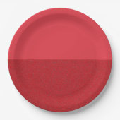 Half-Noise Tomato Red Paper Plate – Aanpasbaar Papieren Bordje (Voorkant)