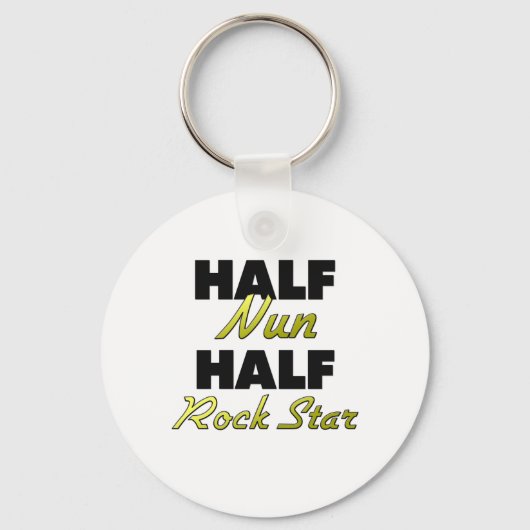 Half Nun Half Rock Star Sleutelhanger (Voorkant)