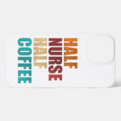 Half Nurse Half Coffee Funny Nurse iPhone Hoesje (Achterkant horizontaal)