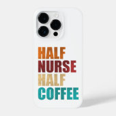 Half Nurse Half Coffee Funny Nurse iPhone Hoesje (Achterkant)