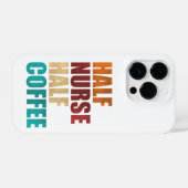 Half Nurse Half Coffee Funny Nurse iPhone Hoesje (Achterkant horizontaal)