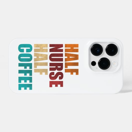 Half Nurse Half Coffee Funny Nurse iPhone Hoesje (Achterkant horizontaal)