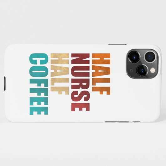 Half Nurse Half Coffee Funny Nurse iPhone Hoesje (Achterkant horizontaal)