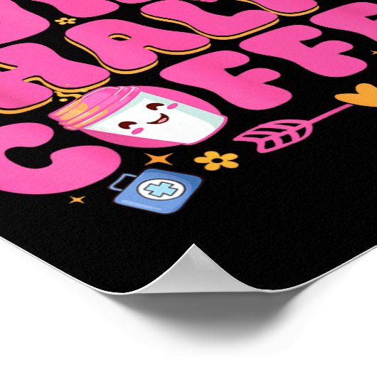 Half Nurse Half Coffee Nurse  Poster (Hoek)