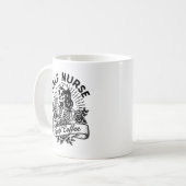 Half Nurse Half Coffee Quote Koffiemok (Voorkant links)