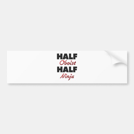 Half oboist Half Ninja Bumpersticker (Voorkant)