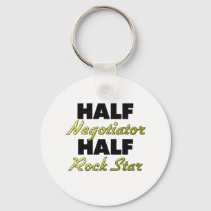 Half onderhandelaar Half Rock Star Sleutelhanger