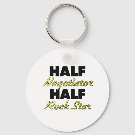 Half onderhandelaar Half Rock Star Sleutelhanger (Voorkant)