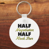 Half onderhandelaar Half Rock Star Sleutelhanger (Voorkant)