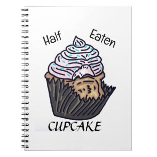 Half opgegeten cupcake notitieboek