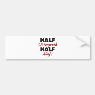 Half Osteopaat Half Ninja Bumpersticker