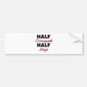 Half Osteopath Half Ninja Bumpersticker (Voorkant)
