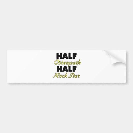 Half osteopath Half Rock Star Bumpersticker (Voorkant)
